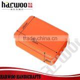 4 Slots PU Leather Watch Box,orange Color pu Watch Packaging,watch Packaging With Velvet Lining