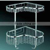Double Layer Chromed Brass Bathroom Conner Basket LX-8172A thumbnail-1