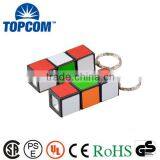 Gift MINI Plastic Magic Cube Keychain LED Light thumbnail-1