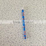Fresh color kids pencil blue wooden pencil with printing for promiomal schlool stationery