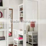 White painted laminated mirror barn door for hotel