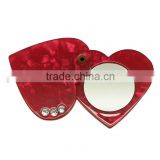 colorful Mini Heart-shape pocket mirror