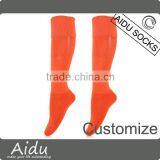 Sport Hosiery Fashion Orange Knee High Combed Cotton Sport Compression Socks Quality Choice