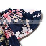 New Design Cotton Boutique Clothing Little Girls Flower Jumpsuit Summer Baby Girls Beach Romper thumbnail-3