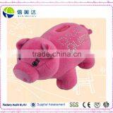 Cuddly Piggy Bank Plush Toy Pig Money-box Toys for Kids thumbnail-3