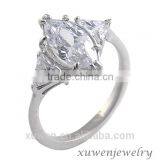 Prong Set Pear Shape CZ Stainless Steel Rings Jewelry Womens Supplier's Choice