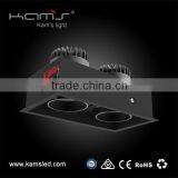 Double Head Downlight CE ROHS Approval Adjustable Grid Lighting Fixture thumbnail-2