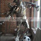 Campus square stainless steel sports figure sculpture city landscape bronze sculpture