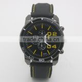 custom design black rubber strap quartz fashion watch luxury brand sports military men wist watches