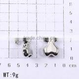 New Model Fashionable Silver 3161 Stainless Steel Bear Shaped Stud Earrings thumbnail-2