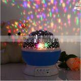 2016 New Romantic New Rotating Star Moon Sky Rotation Night Projector Light Lamp Projection With High Quality Kids Bed Lamp thumbnail-4