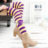 Wholesale Ladies Leg Warmer Women Boot Socks Beautiful Acrylic Leg Warmer Knit Boot Topper(KLW-0006) thumbnail-3