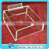 Slatwall Acrylic Shelf Tray Large Clear Wall Mounted Plastic Slatwall Display Shelf thumbnail-1