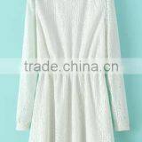 White Plain Lace Irregular Sleeveless Dress White Dresses for Women Dress Fashion thumbnail-5