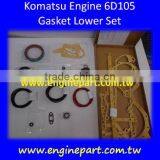 6D105 Gasket Lower Set