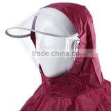 QIAN Thicken Single-person Raincoat Rainwear With Long Sleeve Big Transparent Brim Polyester Poncho for Cycling 3 Colors thumbnail-2