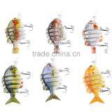 6 Colors Available 10CM 6 Part Long Lip Weever Shape Crankbait Hook Lure Fish Lure Baits Simulation Fishing Tackle Wiht 2 Hooks thumbnail-6