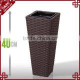 S&D Various Plastic pe Rattan Hand Made Outdoor Decorative Indoor Flower Pots / Cheap Garden Ceramic Planters and Pots Set of 3 thumbnail-4