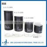 Black Big Bottom Plastic Spraying Cylinder Glass Pots for Seasonings thumbnail-1