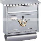 FQ-104 Wall Mounted Cast Iron Mailbox Metal Postbox Steel Letterbox Newspaperbox thumbnail-2