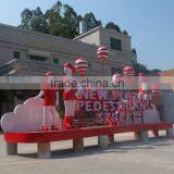 Fiberglass People With Ball Sculpture Statue for Big Plaza Decoration thumbnail-6