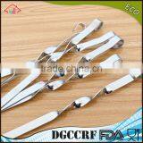 NBRSC New 10 Pcs Stainless Steel BBQ Barbecue Cooking Kebab Flat Skewers Needle Forks thumbnail-4