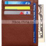 RFID Wallet Mens Slim Leather RFID Blocking Front Pocket Wallet Thin Card Holder thumbnail-2