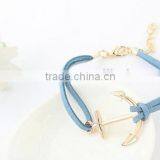 Bracelet Women 2017 Leather Bracelet Anchor Bracelet thumbnail-2
