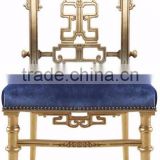Nice Designed Classic European Solid Wood Carving Golden Royal Chair with Chinoiserie Influenced BF12-04264a