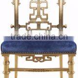 Classic Elegant Chinoiseries Painted English Style Solid Wood Dining Armchair With Beautiful Floral Fabric BF12-05274d thumbnail-6