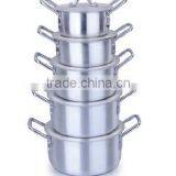 Hot Sale Different Handle Cookware Set Satin Aluminum Pot thumbnail-6