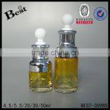 Hot Products Cosmetic Packaging Fancy 30ml Glass Bottle With White Big Dropper Yellow Dropper Bottle With Silver Aluminum Top thumbnail-3