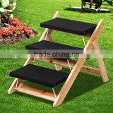 Folding Pet 2-in-1 Ramp and Stairs for Dog Cat Portable Carpet Wooden Steps Ladder thumbnail-5