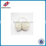 Imitation Rabbit FUR Hair Earmuff Printed With Grid