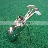 High End Wholesale Gofl Gift Metal Material Golf Bag Brush Pot thumbnail-1