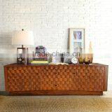 Buffet Console Zion Curve Natural Teak Wood Furniture thumbnail-1