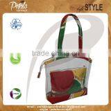 See Through PVC / PP Laminated Jute Bag With Pouch thumbnail-2