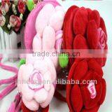 Plush Roses Change Purse/Wallet,with Three-dimensional ca thumbnail-1