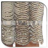 Shiny Golden Scallop Trims Lady Sequin Skirt thumbnail-5