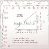 Kearing Durable Plastic Square Military Scale Protractor 1: 25000 & 1: 50000 # KMP-4 thumbnail-4