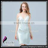 CXDDQ03 Simplicity Femme Sexy Silky Satin Chemise Nightgown Lingerie Sleepwear thumbnail-1