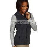 Women Sportwear Comfortable Spring Vest Sleeveless Fleece Sweatshirt With Full Zip thumbnail-2