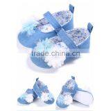 Baby Pre-Walker Flower Appliqued Dress Solid White Mary Jane Infant Shoes Colourful thumbnail-2