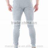 Grey Plain Cotton Polyester Spandex Tapered Mens Joggers Fashion Panel Jogger Pants OEM Sweatpants thumbnail-2