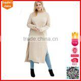 Latest Design Long Sleeves Loose Pullover Plus Size Sweater for Ladies thumbnail-1