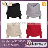 High Quality Women 100% Cotton Knitted Pashmina Scarf And Shawl China thumbnail-1