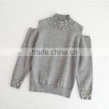 2-6 Years Wholesale 2017 New Fashion Winter Girls Knitted Sweater Long Sleeve Shoulderless Pullover Girls Sweaters thumbnail-6