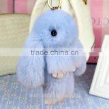 18cm Fur Pom Mengmeng Key Chains Real Play Dead Rabbit Fur Rabbit Doll Pendant Handbag Bag Pendent Keychains thumbnail-2