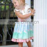 Baby Girls Unicorn Dress Infant Kids Cute Baby Boutique Wholesale thumbnail-3