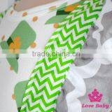 Spring St.Patricks Day Clothes Green Color Flutter Sleeve Ruffle Design Baby Girl Short Puffy Dress thumbnail-4